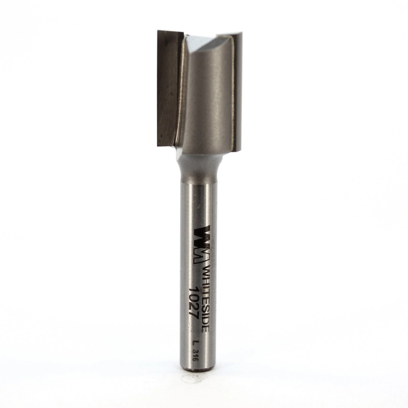 Double Flute Straight Cut Router Bit - 1/4" SH - Diameter:9/16" - Cutting Length:3/4" - Overall Length:2-1/4"